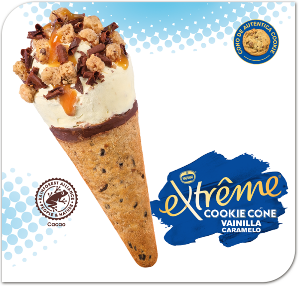 EXTREME CONO COOKIE VAINILLA CARAMELO